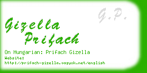 gizella prifach business card